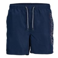 Short de Bain Marine Garçon Jack & Jones Double Logo pas cher