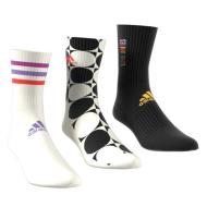 X3 Paires de Chaussettes Blanc/Noir Homme Adidas Pride pas cher
