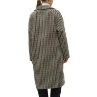 Manteau Beige à Carreaux Femme Vero Moda Hannah vue 2
