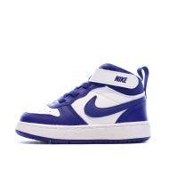 Baskets Blanc/Bleu Garçon Nike Court Borough pas cher