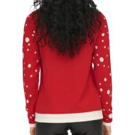 Pull de Noël Rouge Femme JDY Lucia vue 2