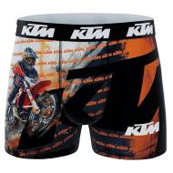 Boxer Noir/Orange Garçon KTM Moto pas cher