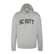 Sweat à capuche Gris Homme Schott Logo pas cher