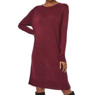 Robe Pull Bordeaux Femme Vero Moda Meghan pas cher