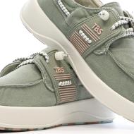 Zapatos náuticos verdes para mujer TBS de lona de algodón color arcilla ver 7