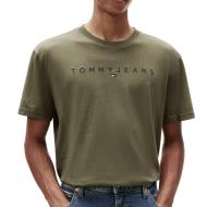 T-Shirt Kaki Homme Tommy Hilfiger Reg Linearss