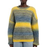 Pull Olive/Jaune Femme Teddy Smith Stripy pas cher