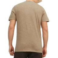 T-shirt Beige Homme Jack & Jones Split Neck vue 2