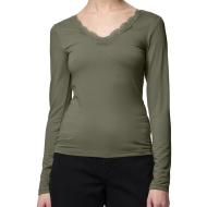 T-Shirt Kaki Femme Pieces Pcbarbera