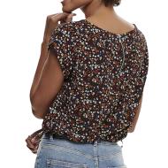 Top Imprimé Noir à Motifs Femme Only Vic vue 2
