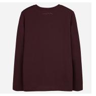 T-Shirt Manches Longues Bordeaux Garçon Teddy Smith Evan vue 2
