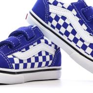 Baskets Bleu Garçon Vans Old Skool V Check vue 7