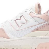 New Balance 550 Blanche/Rose Femme BBW550 vue 7