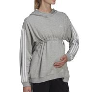 Sweat à Capuche Gris Femme Adidas Maternité pas cher