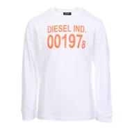 T-shirt Blanc/Orange Garçon Diesel Diego 1978