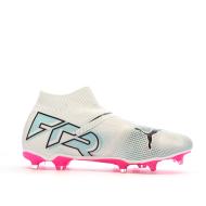 Chaussures de football Blanches/Roses Homme Puma Future 7 Match vue 2