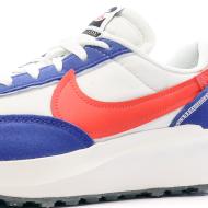 Baskets Blanche/Bleu Homme Nike Waffle Debut Swoosh vue 7