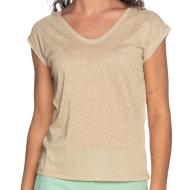 T-shirt Doré Brillant Femme Only Silvery pas cher