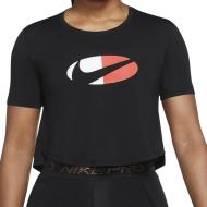 Crop Top Noir Femme Nike One pas cher