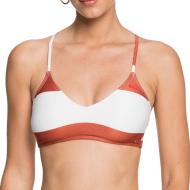 Haut de Bikini Blanc/Marron Femme Roxy Kelia pas cher