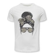 T-Shirt Blanc Fille Kids ONLY Gemma vue 3