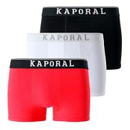 Lot x3 Boxers Noir/Rouge/Blanc homme Kaporal QUADMH
