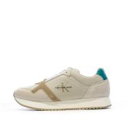 Baskets Beige Homme Calvin Klein Jeans Retro Runner pas cher