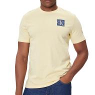 T-Shirt Jaune Homme Calvin Klein Jeans Gradient pas cher