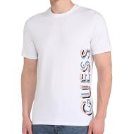 T-shirt Blanc Homme Guess Vertical
