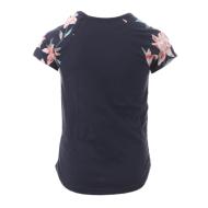 T-shirt Marine à fleurs Fille Roxy Friday Love vue 2