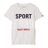 T-shirt Blanc Chiné Garçon Teddy Smith Tidra pas cher