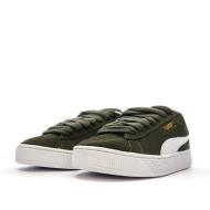 Baskets Kaki/Blanc Femme Puma Suede XL vue 6