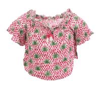 Top Rose/Blanc Fille Teddy Smith Taxo