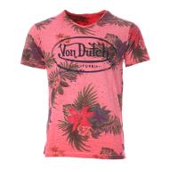 T-shirt Corail à fleurs Homme Von Dutch Ron