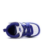 Baskets Blanc/Bleu Garçon Nike Court Borough vue 4
