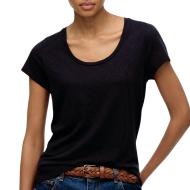 T-shirt Noir Femme Superdry Studios Scoop