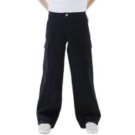 Pantalon en Toile Noir Fille Name it Wide Twill pas cher