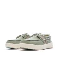Zapatos náuticos verdes para mujer TBS de lona de algodón color arcilla ver 6