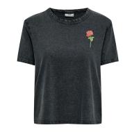 T-shirt Noir/Gris Femme JDY Elina