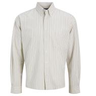 Chemise Rayure Beige Homme Jack & Jones Jortheo pas cher