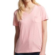 T-shirt Rose Femme Superdry Pocket V