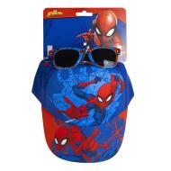 Kit Casquette + Lunette de Soleil Bleu/Rouge Enfant Sport Zone Spiderman pas cher