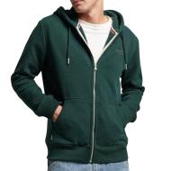 Sweat Zippe Capuche Vert Foncé Homme Superdry Essential pas cher
