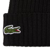 Bonnet Noir Homme Lacoste hjm vue 2