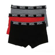 x3 Boxers Noir/Gris/Rouge Homme Diesel Shawnthreepack vue 2