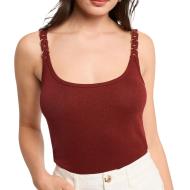 Débardeur Rouge Femme Morgan Fantaisie Avec Bijoux pas cher