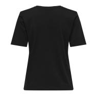T-Shirt Noir Femme Only Happy vue 2