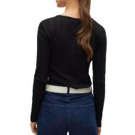 T-Shirt Manches Longues Noir Femme Vero Moda Lisa vue 2