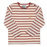 T-shirt Marinière Rose/Beige Enfant EOM Loris pas cher