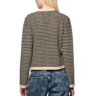 Gilet Noir/Beige Femme Pieces Nisa vue 2